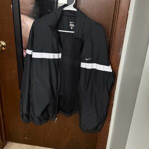 Nike Black Jacket with White Logo